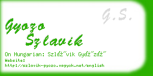 gyozo szlavik business card